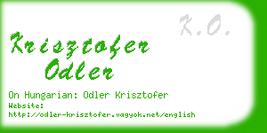 krisztofer odler business card